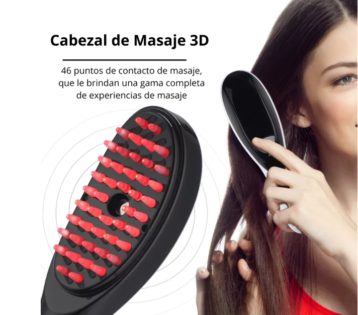 CEPILLO DE FOTOTERAPIA CAPILAR CON VAPORIZACIÓN Y MASAJEADOR + ENVÍO GRATIS! 🎁