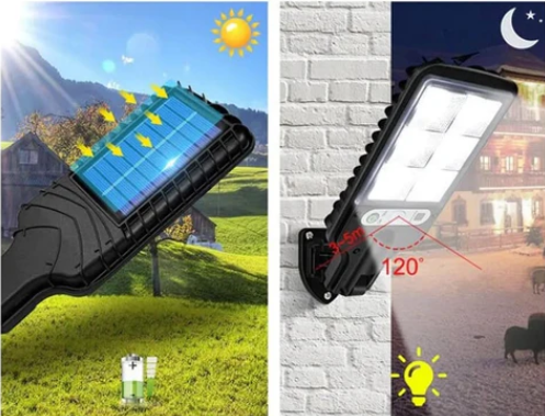 LAMPARA LED CON PANEL SOLAR Y SENSOR DE MOVIMIENTO+ENVÍO GRATIS!🎁