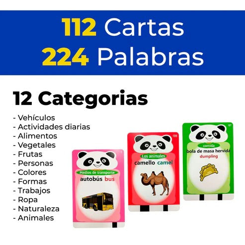 TARJETAS EDUCATIVAS ESPAÑOL E INGLÉS CON SONIDOS REALES🔊 + ENVÍO GRATIS TODO COLOMBIA!🎁🎁🎁