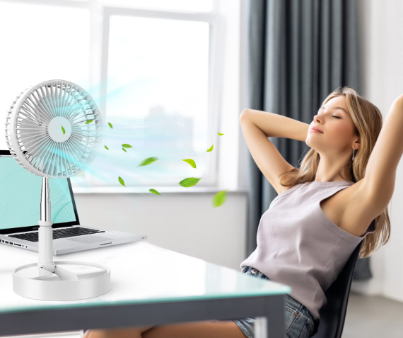 ⭐VENTILADOR VERSIÓN PREMIUM RECARGABLE Y PLEGABLE 1 METRO ALTURA + ENVIO GRATIS 🎁