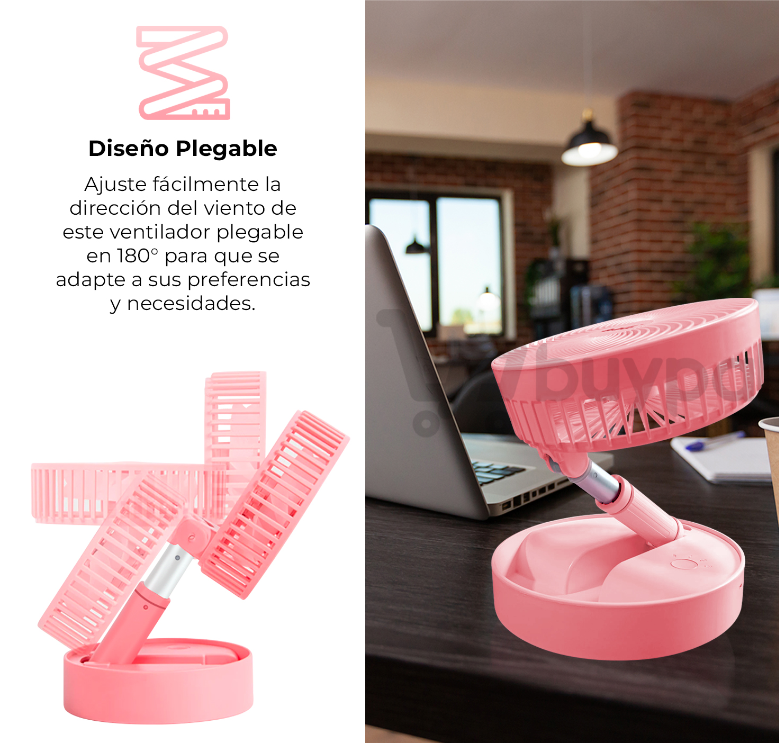 ⭐VENTILADOR VERSIÓN PREMIUM RECARGABLE Y PLEGABLE 1 METRO ALTURA + ENVIO GRATIS 🎁