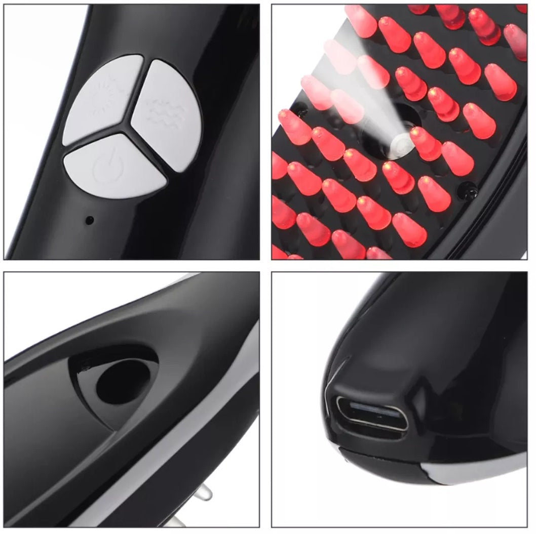 CEPILLO DE FOTOTERAPIA CAPILAR CON VAPORIZACIÓN Y MASAJEADOR + ENVÍO GRATIS! 🎁