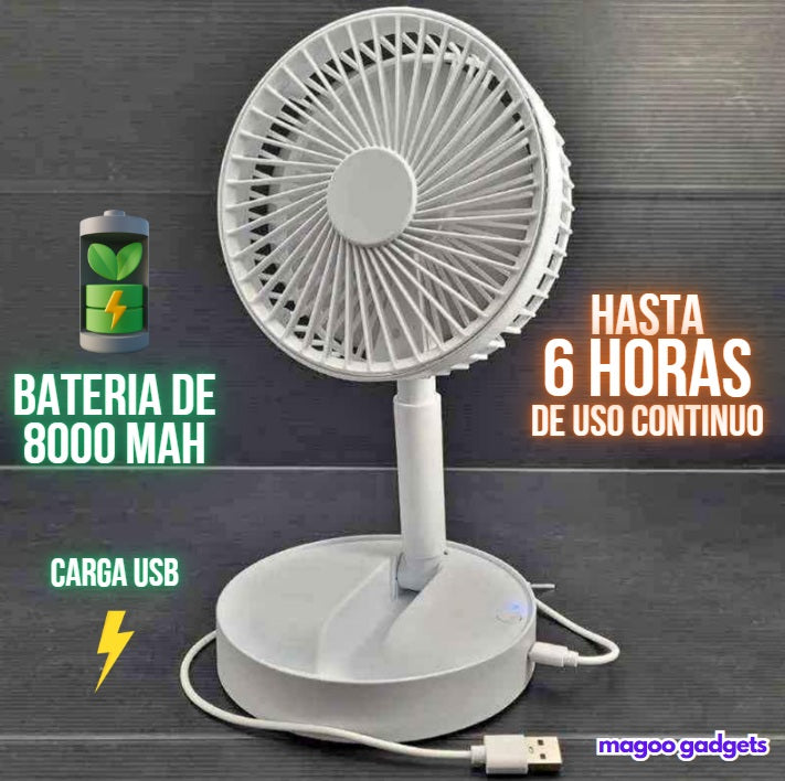 ⭐VENTILADOR VERSIÓN PREMIUM RECARGABLE Y PLEGABLE 1 METRO ALTURA + ENVIO GRATIS 🎁