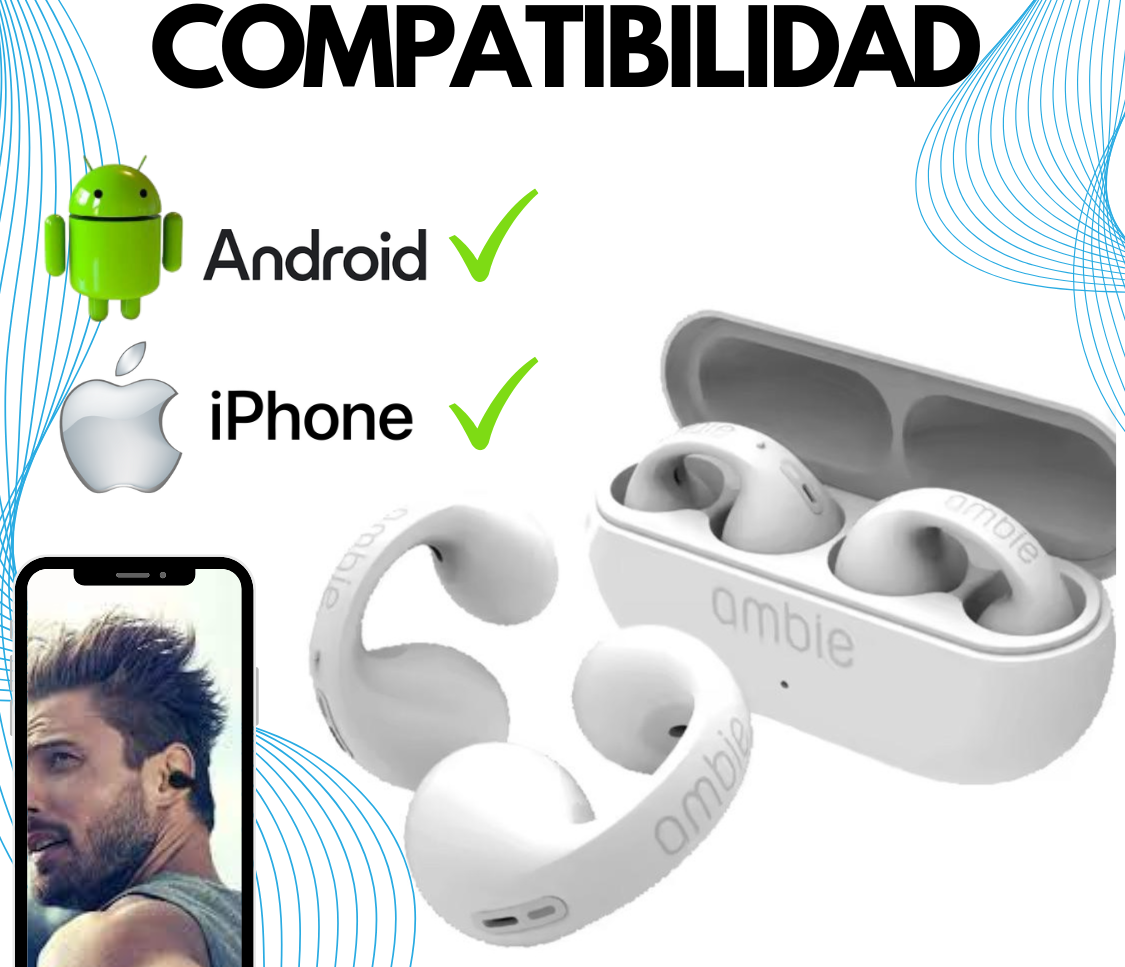 🎧AUDIFONOS ÓSEOS EARCUFF - RESISTENTES AL AGUA + ENVIO GRATIS! 🎁