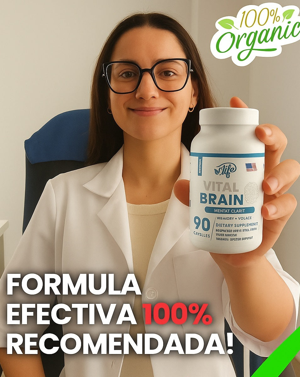 🧠VITAL BRAIN SUPLEMENTO CEREBRAL X90 CAPSULAS / ELIMINA CANSANCIO MENTAL / MEJORA LA MEMORIA, ATENCIÓN Y CONCENTRACIÓN + ENVÍO GRATIS! 🎁
