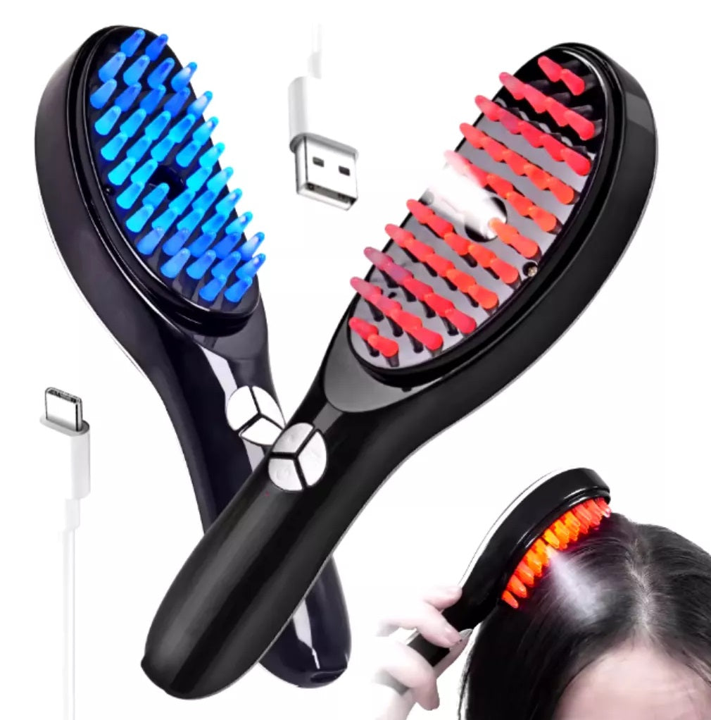 CEPILLO DE FOTOTERAPIA CAPILAR CON VAPORIZACIÓN Y MASAJEADOR + ENVÍO GRATIS! 🎁