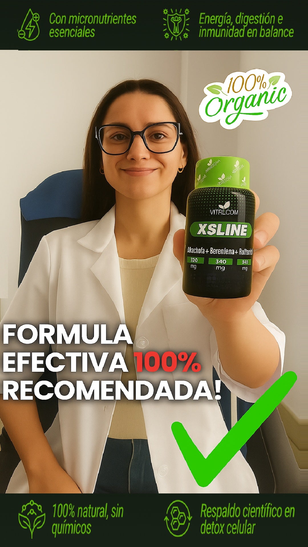 XSLINE X60 CAPSULAS - LIBERADOR DE ESTOMAGO, HIGADO Y COLON - ADELGAZANTE NATURAL CON INVIMA + ENVÍO GRATIS🎁