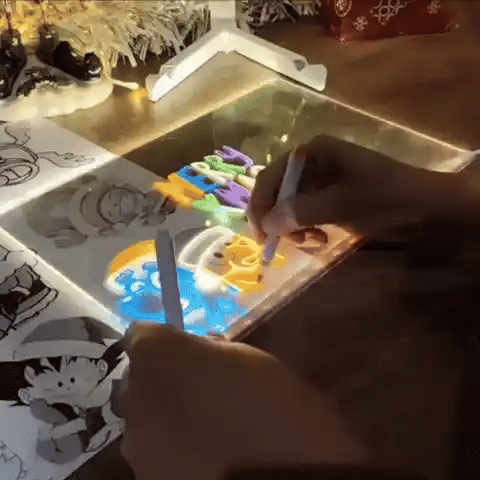 TABLERO LED 3D NEÓN 2025 TAMAÑO GRANDE 30X20CM + 7 MARCADORES BORRABLES + OBSEQUIO PDF 80 DIBUJOS👦👧 + EN