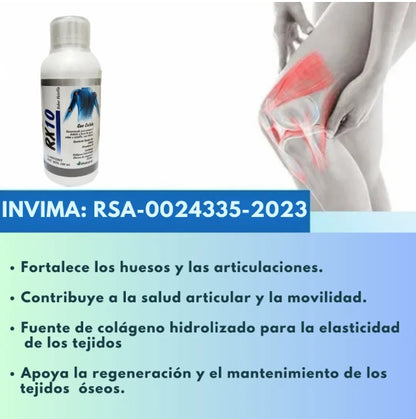 RX10 JARABLE X500 ML - ARTRITIS, ARTROSIS, DOLES ÓSEOS Y ARTICULARES + ENVÍO GRATIS !🎁
