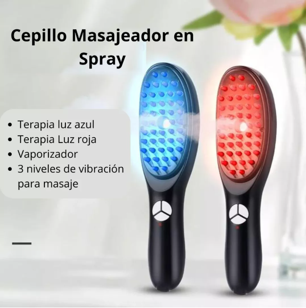 PEINE FOTOTERAPIA CON MASAJEADOR CAPILAR Y VAPORIZACIÓN + ENVIO GRATIS! 🎁