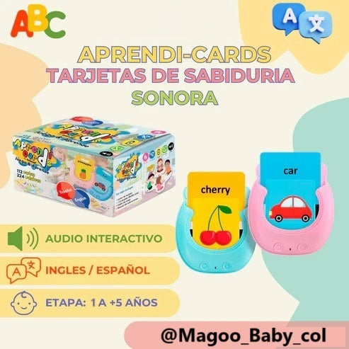 TARJETAS EDUCATIVAS ESPAÑOL E INGLÉS CON SONIDOS REALES🔊 + ENVÍO GRATIS TODO COLOMBIA!🎁🎁🎁