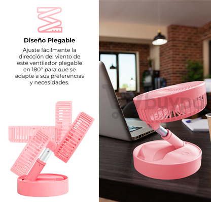 ⭐VENTILADOR VERSIÓN PREMIUM RECARGABLE Y PLEGABLE 1 METRO ALTURA + ENVIO  GRATIS 🎁