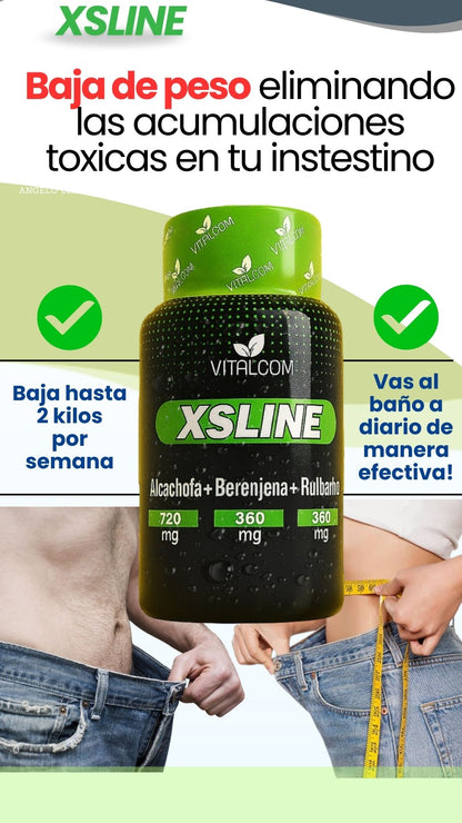 XSLINE X60 CAPSULAS - LIBERADOR DE ESTOMAGO, HIGADO Y COLON - ADELGAZANTE NATURAL CON INVIMA + ENVÍO GRATIS🎁