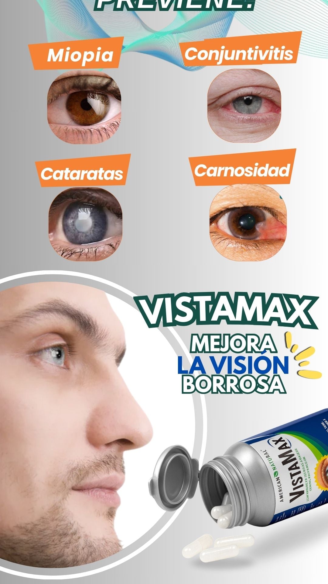 VISTAMAX CAPSULAS X60 + REPARA LA VISIÓN BORROSA Y RESEQUEDAD - PREVIENE CATARATAS, GLAUCOMA Y CARNOSIDAD + ENVÍO GRATIS! 🎁