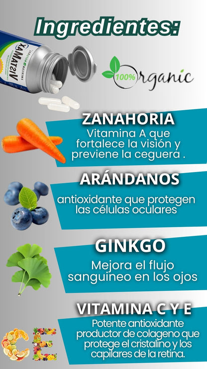 VISTAMAX CAPSULAS X60 + REPARA LA VISIÓN BORROSA Y RESEQUEDAD - PREVIENE CATARATAS, GLAUCOMA Y CARNOSIDAD + ENVÍO GRATIS! 🎁