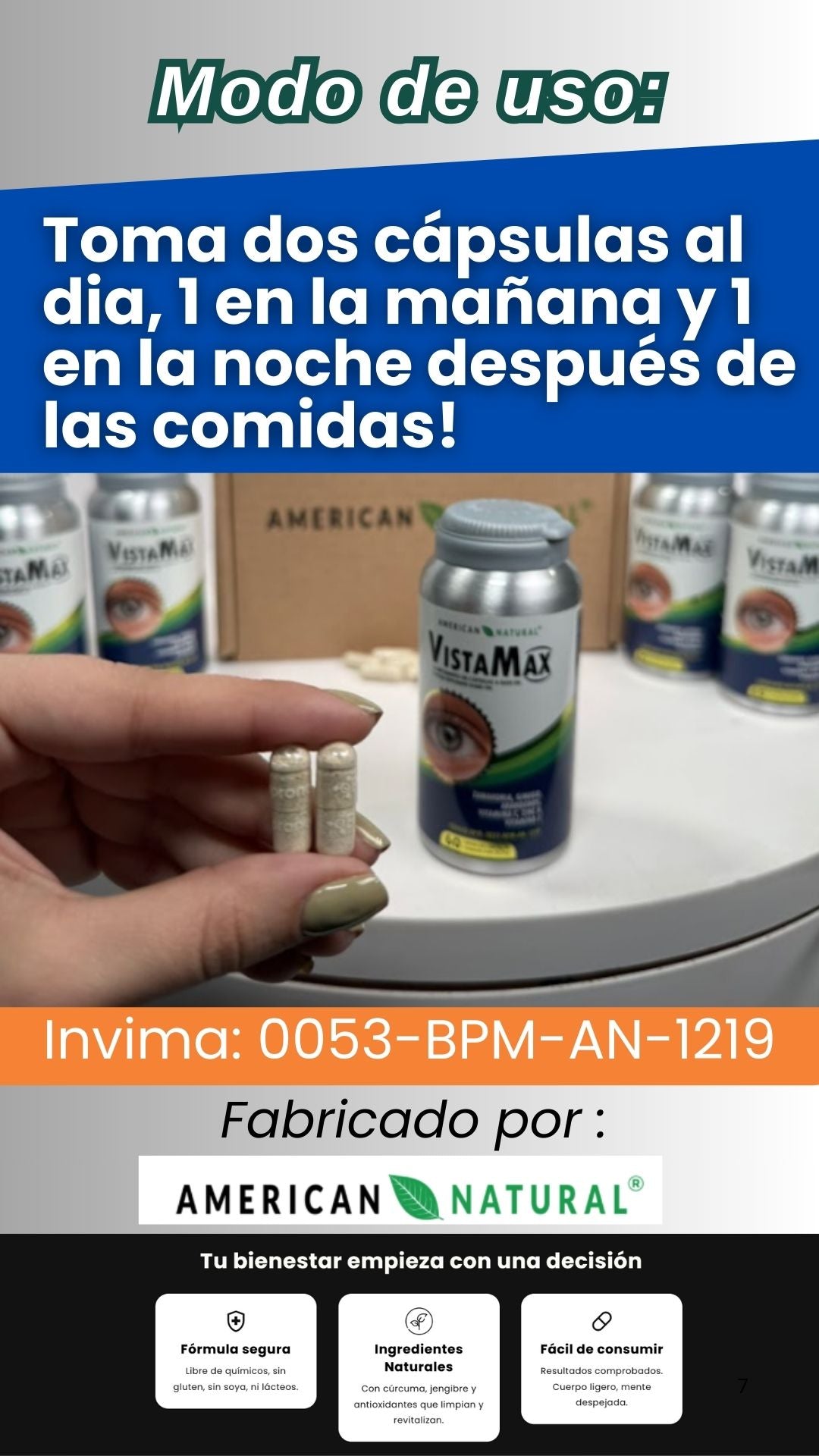 VISTAMAX CAPSULAS X60 + REPARA LA VISIÓN BORROSA Y RESEQUEDAD - PREVIENE CATARATAS, GLAUCOMA Y CARNOSIDAD + ENVÍO GRATIS! 🎁