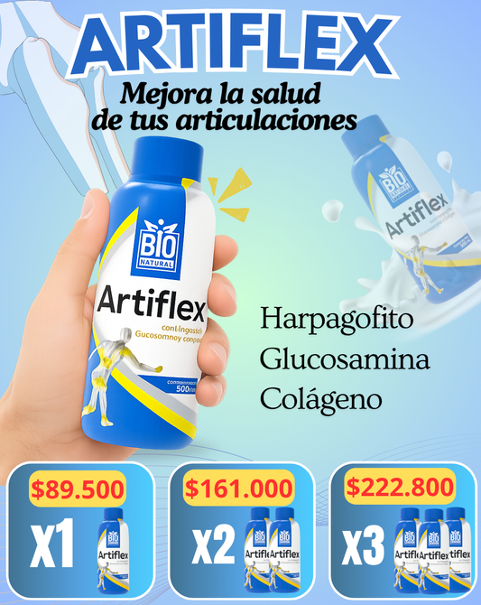 ARTIFLEX SUPLEMENTO LIQUIDO X500 ML - RECUPERA ELASTICIDAD EN LAS ARTICULACIONES, SECUELAS DE ARTRITIS, ATROSIS Y LESIONES + ENVÍO GRATIS!🎁