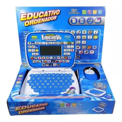 COMPUTADOR PORTÁTIL DIDÁCTICO PARA NIÑOS ENTRE 1 Y 6 AÑOS + JUEGOS+LETRAS+NÚMEROS+SUMAS Y RESTAS+CANCIONES Y MÁS + ENVÍO GRATIS! 🎁
