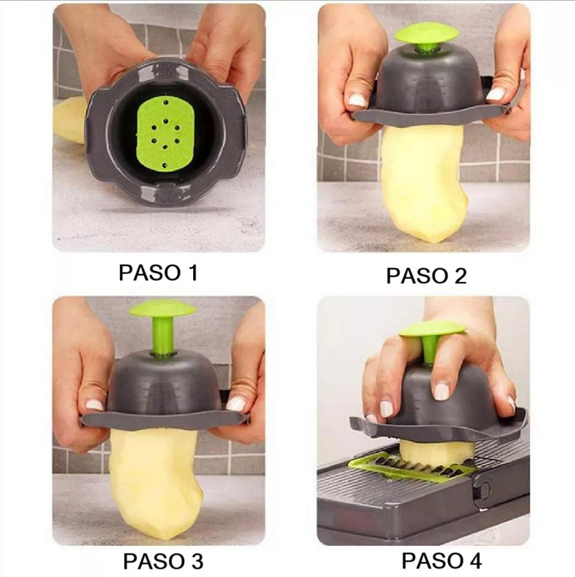 PICADOR Y RALLADOR PREMIUM DE 14 PIEZAS EN 1 + ENVÍO GRATIS Y PAGAS AL RECIBIRLO🎁