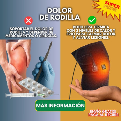 RODILLERA TÉRMICA CON 3 NIVELES DE CALOR + ESPACIO PARA HIELO Y CARGADOR + ENVÍO GRATIS! 🎁