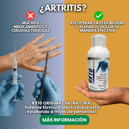 RX10 JARABLE X500 ML - ARTRITIS, ARTROSIS, DOLES ÓSEOS Y ARTICULARES + ENVÍO GRATIS !🎁