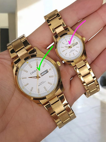 👩‍❤️‍👨COMBO 1 - PAREJA DE RELOJES CASlO EN ACERO 👫⌚⌚