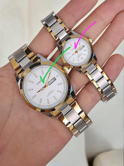 👩‍❤️‍👨COMBO 1 - PAREJA DE RELOJES CASlO EN ACERO 👫⌚⌚