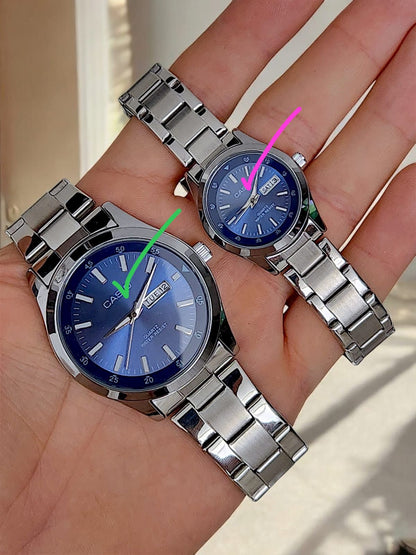 👩‍❤️‍👨COMBO 1 - PAREJA DE RELOJES CASlO EN ACERO 👫⌚⌚