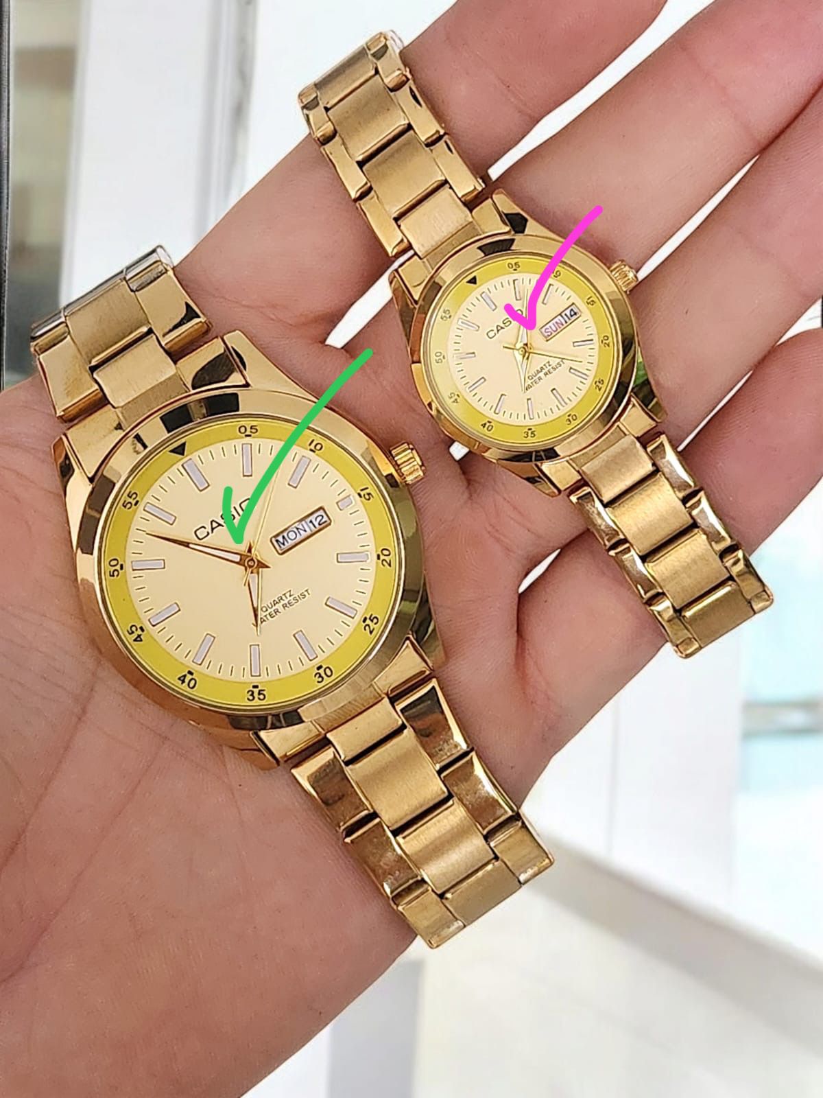 👩‍❤️‍👨COMBO 1 - PAREJA DE RELOJES CASlO EN ACERO 👫⌚⌚