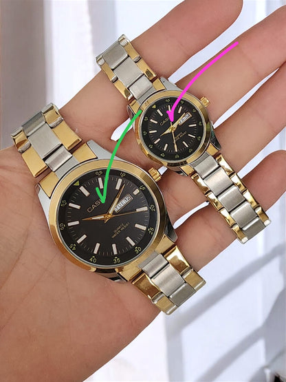 👩‍❤️‍👨COMBO 1 - PAREJA DE RELOJES CASlO EN ACERO 👫⌚⌚