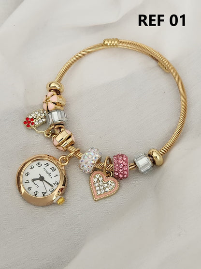 Reloj con Pulsera Pandora en Acero para Dama + Envio GRATIS 🌹👑