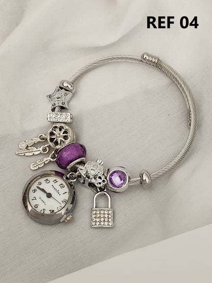 Reloj con Pulsera Pandora en Acero para Dama + Envio GRATIS 🌹👑