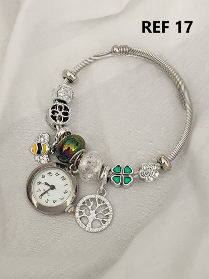 Reloj con Pulsera Pandora en Acero para Dama + Envio GRATIS 🌹👑