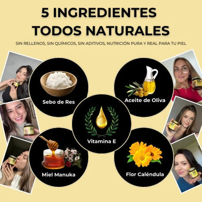 SEBO DE RES CREMA CON BALSAMO DE MIEL + ENVIO GRATIS 🎁