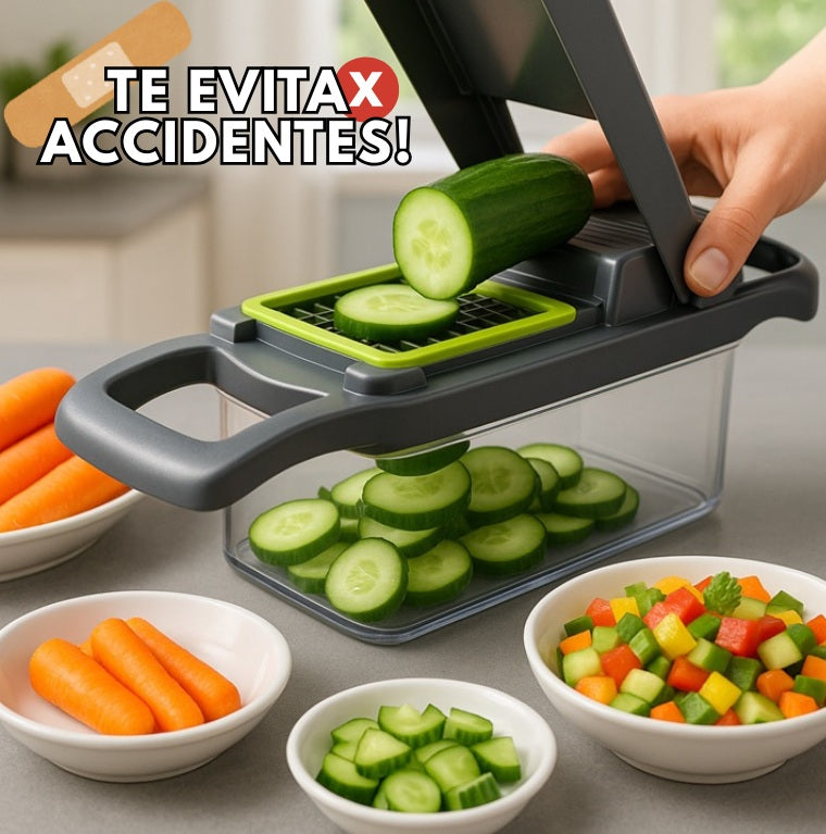 PICADOR Y RALLADOR PREMIUM DE 14 PIEZAS EN 1 + ENVÍO GRATIS Y PAGAS AL RECIBIRLO🎁
