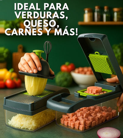 PICADOR Y RALLADOR PREMIUM DE 14 PIEZAS EN 1 + ENVÍO GRATIS Y PAGAS AL RECIBIRLO🎁