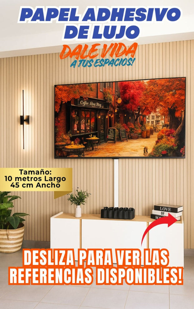 ✨PAPEL ADHESIVO DE LUJO PARA PARED DE 10 METROS LARGO X 45 CM ANCHO + ENVÍO GRATIS Y PAGAS AL RECIBIR! 🎁