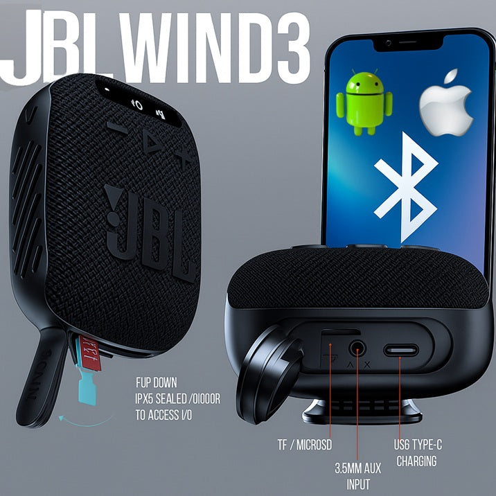 PARLANTE WIND 3 VERSIÓN PRO CON PANTALLA + RESISTENTE AL AGUA + ENVÍO GRATIS!🎁
