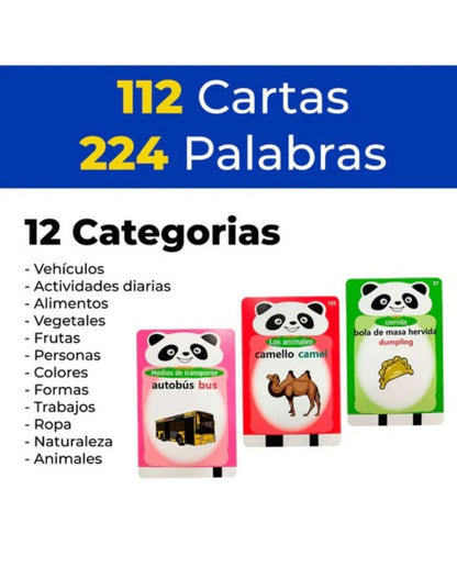 TARJETAS EDUCATIVAS ESPAÑOL E INGLÉS CON 224 IMAGENES Y SONIDOS REALES🔊 + ENVÍO GRATIS TODO COLOMBIA!🎁