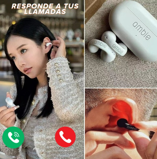 🎧AURICULARES ÓSEOS AMBIE EDICIÓN CON PANTALLA - RESISTENTES AL AGUA + ENVIO GRATIS! 🎁